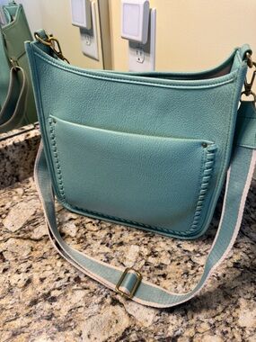 Style & Co. Mint Green Crossbody Bag with Striped Strap